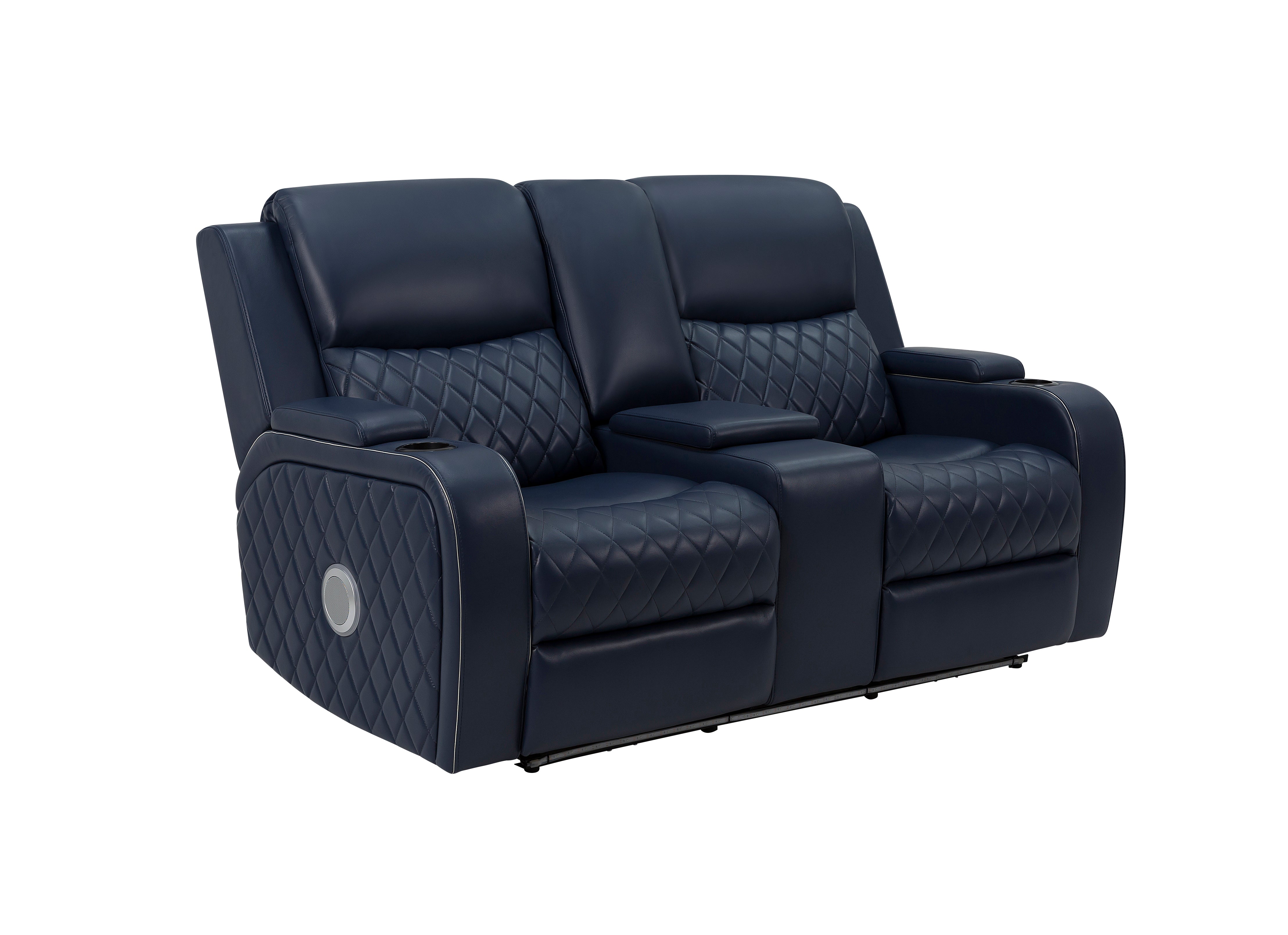 UM2883 NAVY BLUE POWER RECLINER