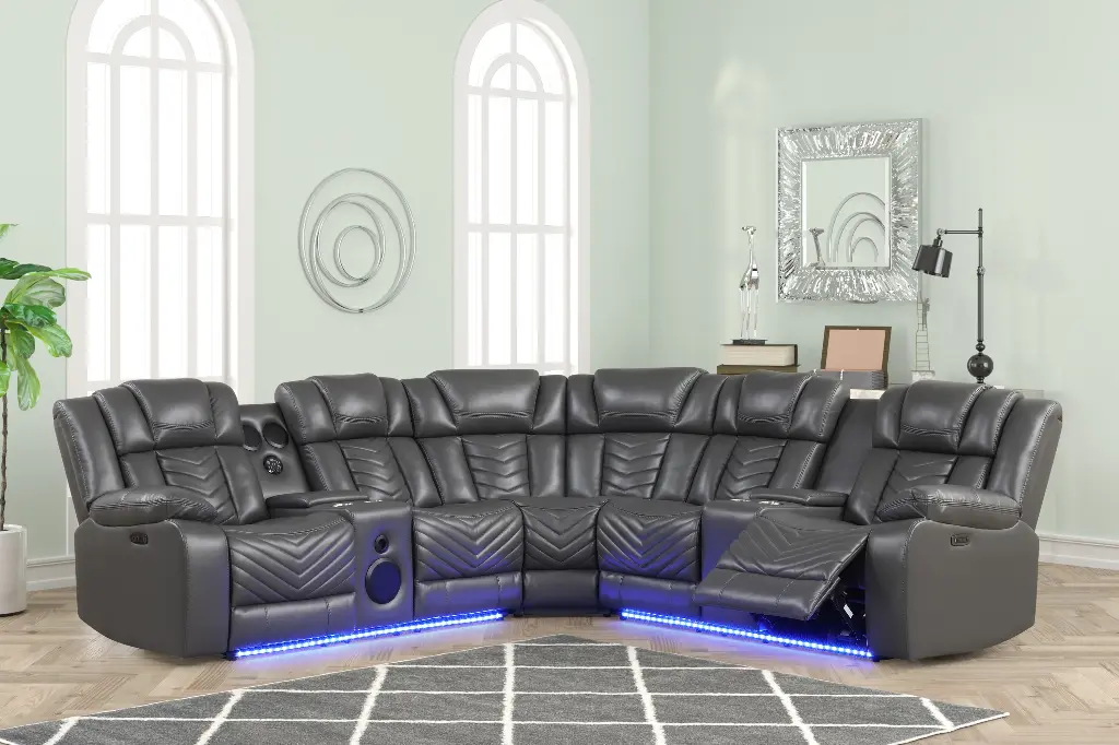 SECTIONAL (338-GRAY)