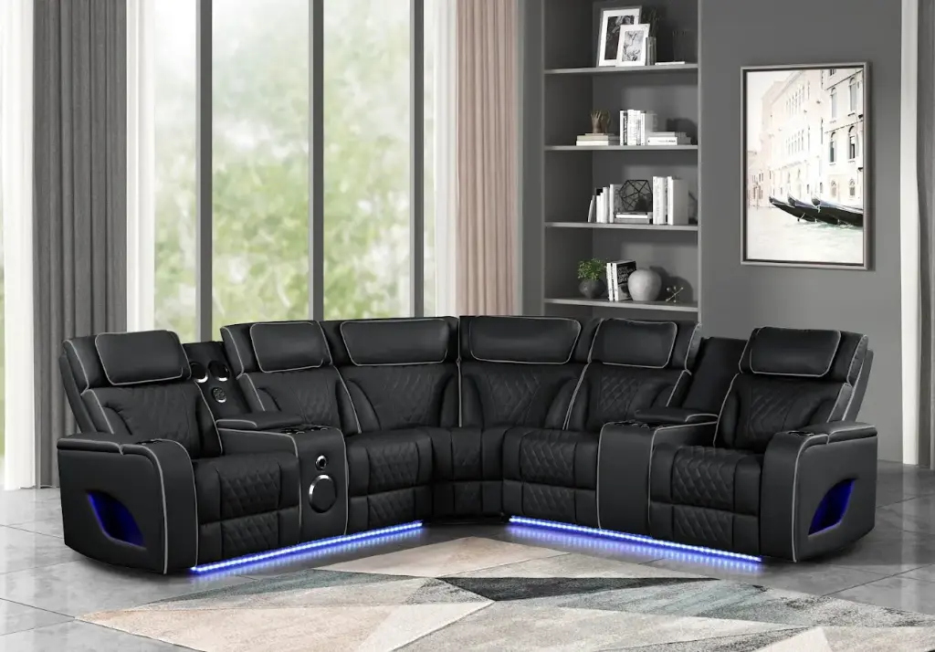SECTIONAL (9313-BLACK)