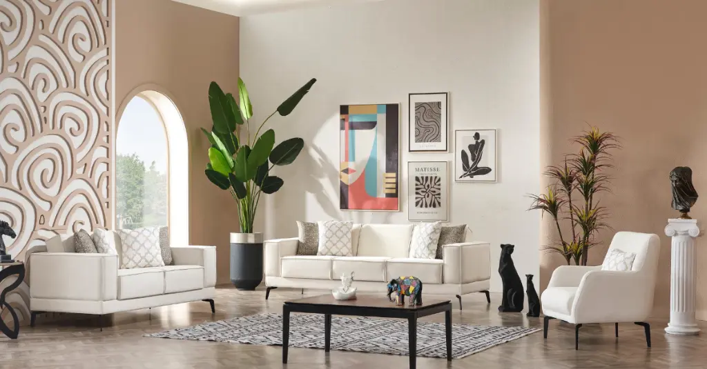 FORESTCREAM-SOFA & LOVE-SET